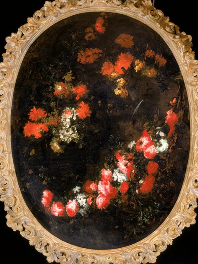 Garland of flowers upon the head by Margherita Caffi
